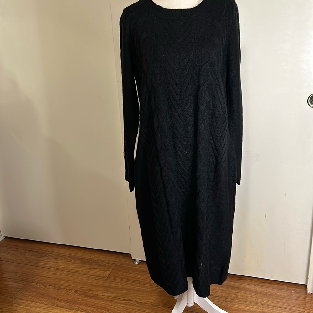 Jessica London Black Sweater Dress